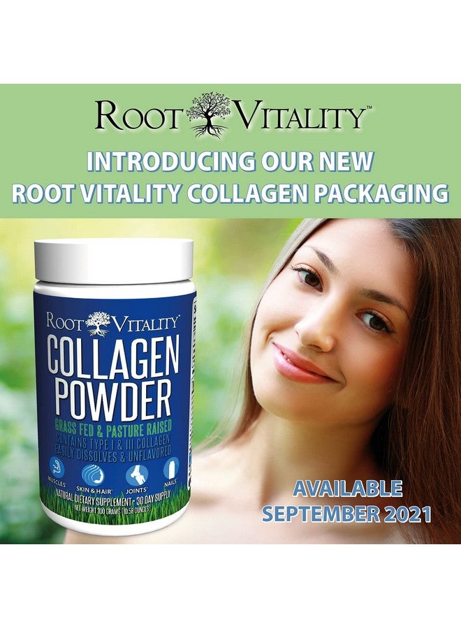 Root Vitality Collagen Powder Collagen Peptides Grass Fed Premium Quality Collagen Protein Pasture Raised Easily Dissolves Keto & Paleo Friendly Nongmo 300 Grams - Image 3