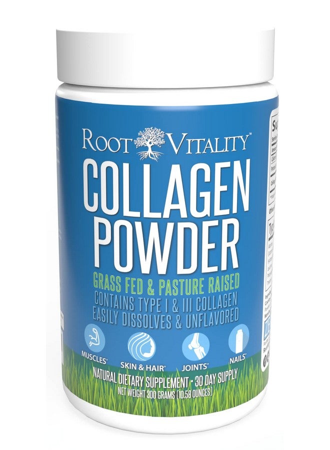Root Vitality Collagen Powder Collagen Peptides Grass Fed Premium Quality Collagen Protein Pasture Raised Easily Dissolves Keto & Paleo Friendly Nongmo 300 Grams - Image 2