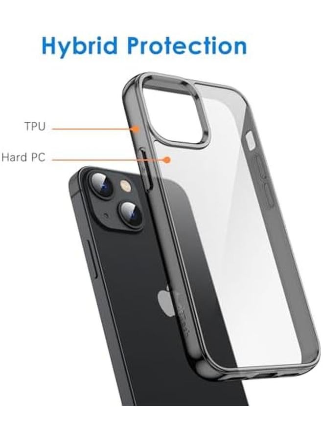 Jetech Case For Iphone 13 6.1 Inch Non Yellowing Shockproof Phone Bumper Cover Anti Scratch Clear Back Black - Image 3