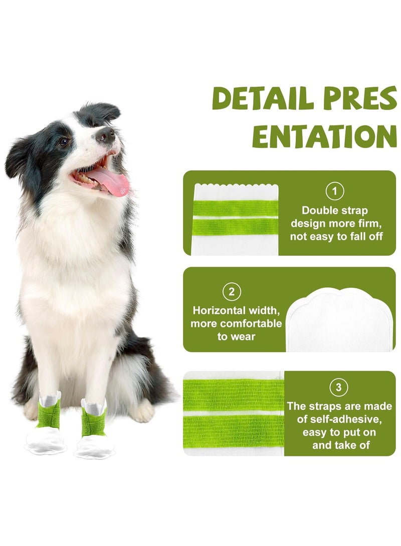 SYOSI 20PCS Disposable Dog Shoes Disposable Waterproof Dog Boots Paws Protector for Injured Paws Self Adhesive Disposable Dog Socks Paws Stop Licking for Small Dogs Paws Indoor and Outdoor - Image 4