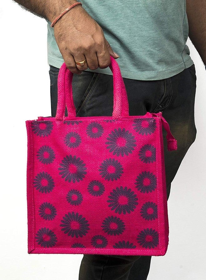RSN Women's Handbag (RSN_jutebag_Pink_Pink) - Image 4