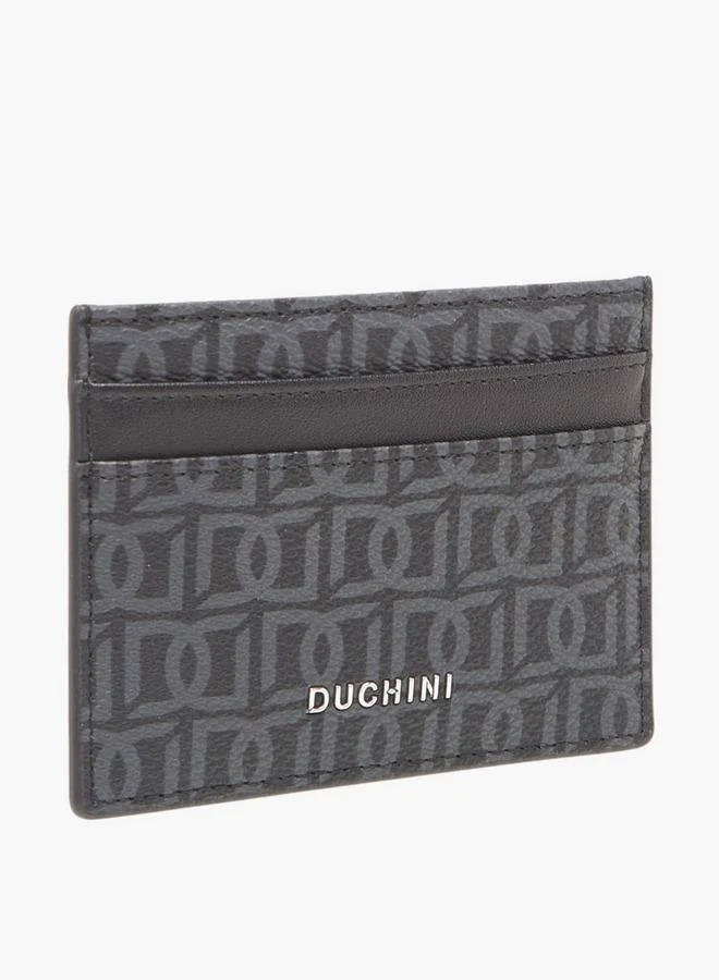 Duchini Men's Monogram Print Card Holder