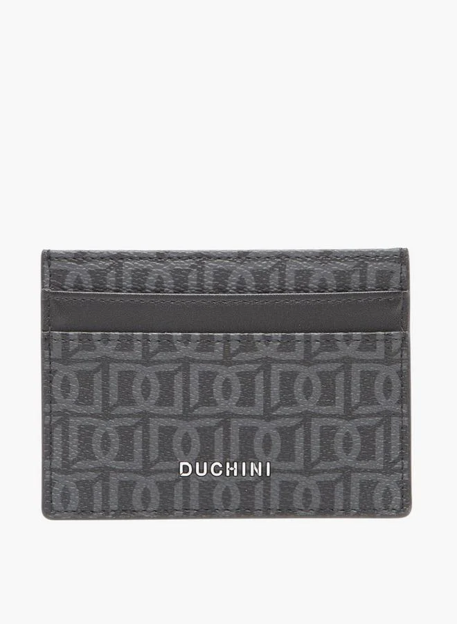 Duchini Men's Monogram Print Card Holder