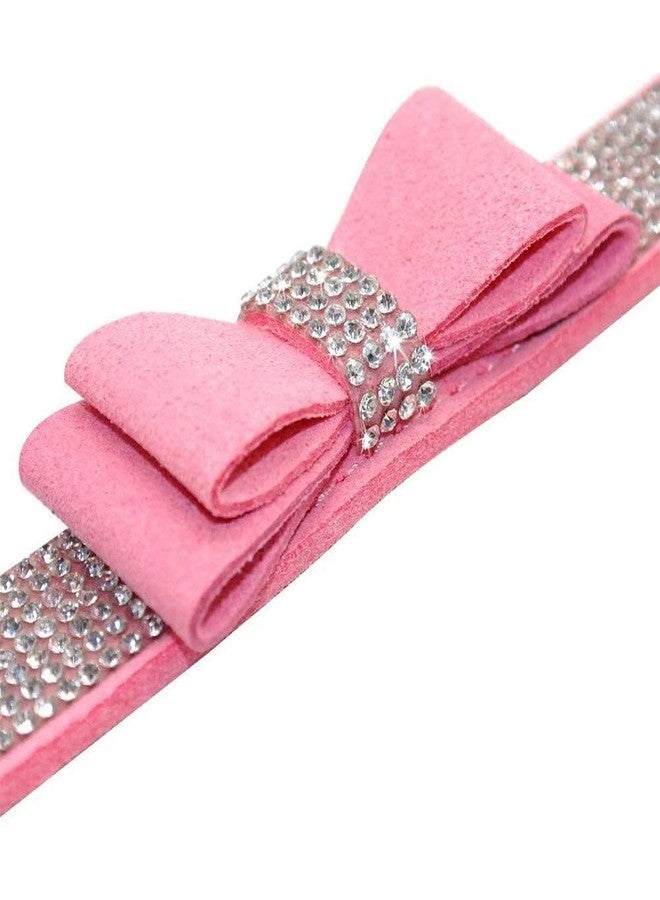ETOPARS Rhinestone Dog Collar Leashes, Crystal Diamond Cat Dog Collar Leash Set, Cute Dazzling Dog Rhinestone Collar, Dog Collar Harness for Small & Medium Dogs - Image 3