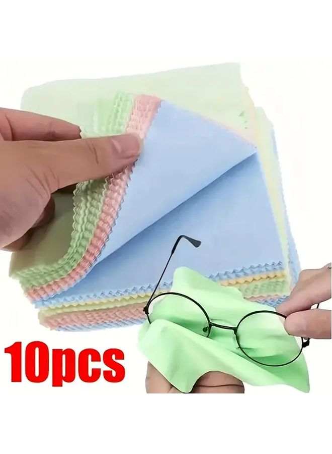 50 قطعة من مناديل التنظيف المصنوعة من الألياف الدقيقة للنظارات والكاميرات والشاشات، قابلة للغسل وإعادة الاستخدام وسميكة - Image 4