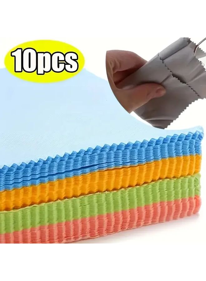 50 قطعة من مناديل التنظيف المصنوعة من الألياف الدقيقة للنظارات والكاميرات والشاشات، قابلة للغسل وإعادة الاستخدام وسميكة - Image 3