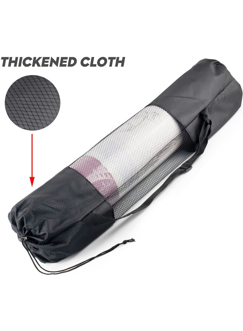 Nariele Yoga Mat, TPE Pilates Gym Exercise Mat Non-Slip Fitness Mat with Body Line and Carry Bag (Purple) - Image 3