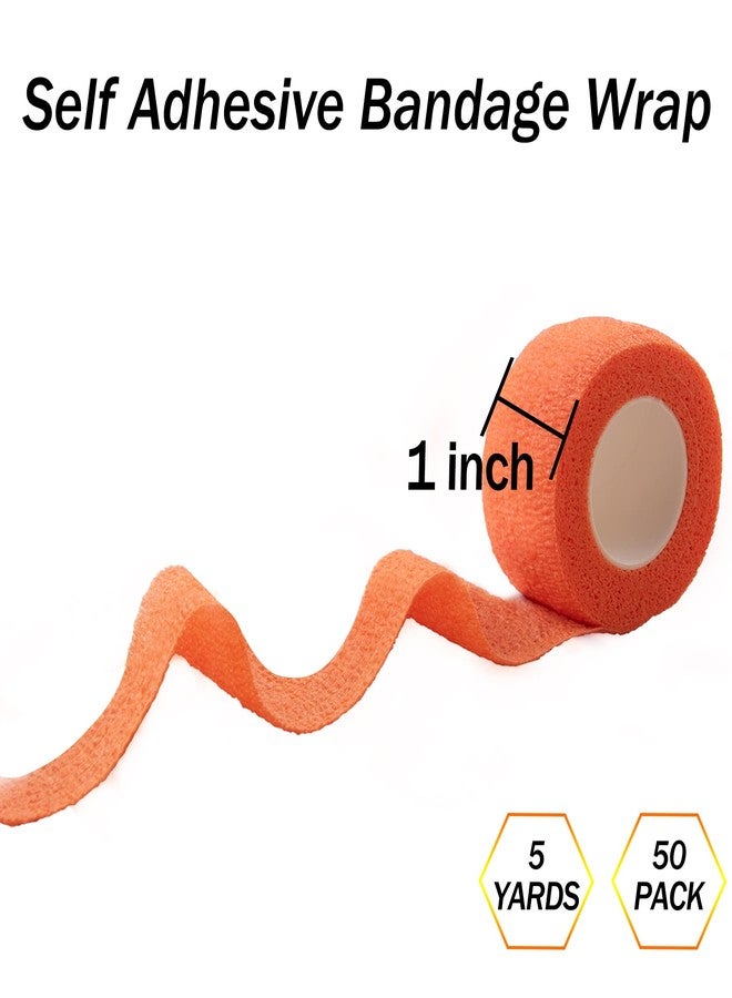BQTQ 50 Rolls Self Adhesive Bandage Wrap 1 inch Self Adherent Wrap Tape Bandages Colorful Self Adhesive Wraps Stretch Bandage Wrap Roll for Wrist Ankle Swelling Sprains (Rich Color - Image 2