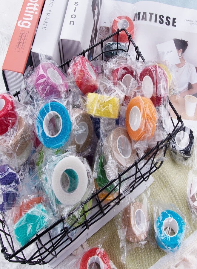 BQTQ 50 Rolls Self Adhesive Bandage Wrap 1 inch Self Adherent Wrap Tape Bandages Colorful Self Adhesive Wraps Stretch Bandage Wrap Roll for Wrist Ankle Swelling Sprains (Rich Color - Image 4