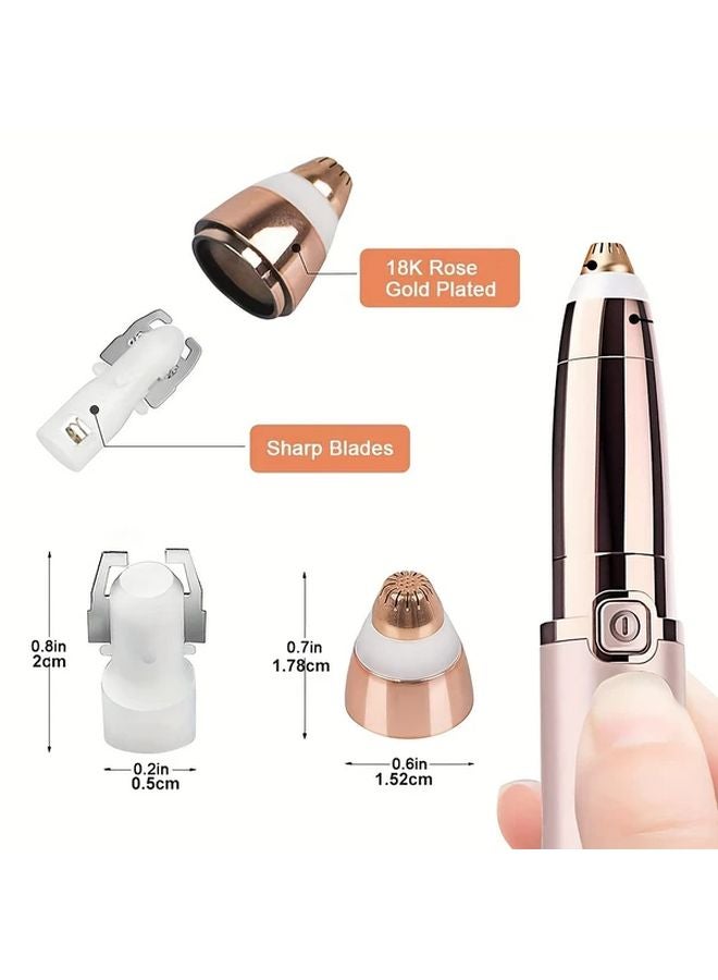 Rose Golden Eyebrow Remover Manual Tool 4PK Replacement Heads Painless Salon Grooming - Image 4