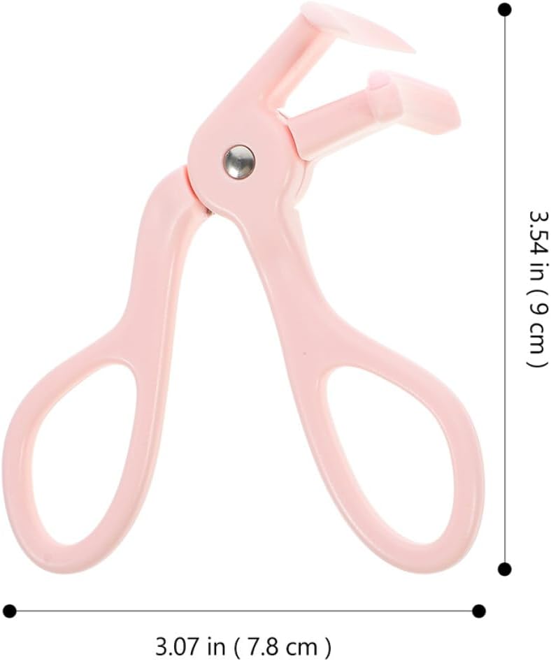 2pcs Portable Eyelash Curlers Small Pink Plastic Eye Makeup Tools for Travel and False Lashes Curling - Image 2