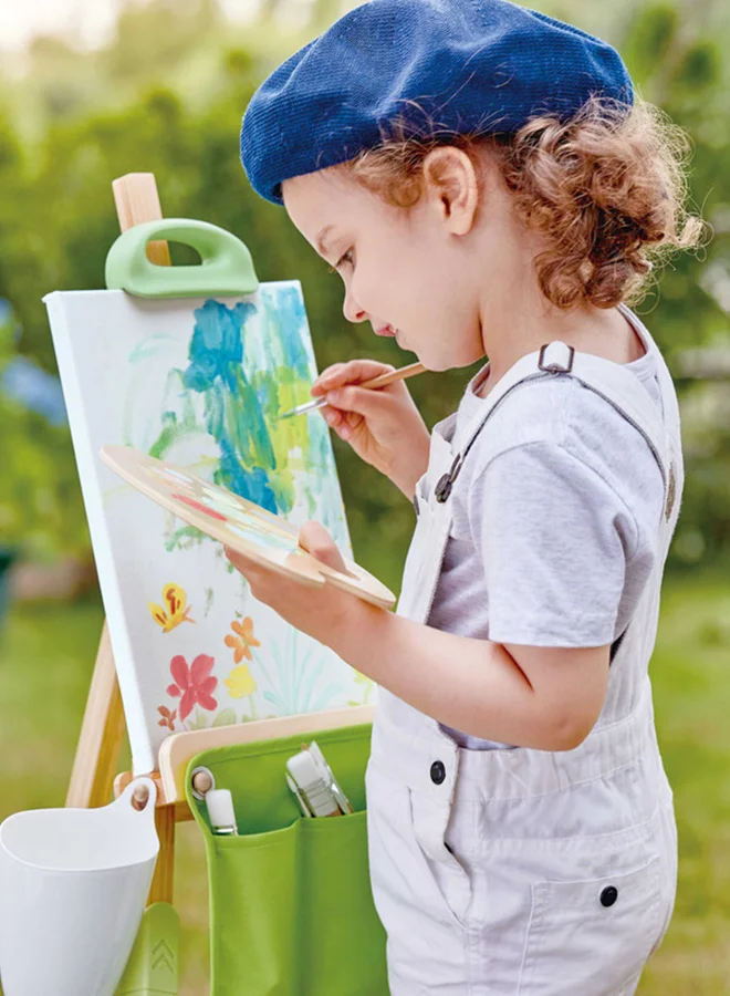 Hape Art Palette and Brush Kit, Creative and Development Toy, Perfect Easel Companion, Arts and Crafts, Multicolor
