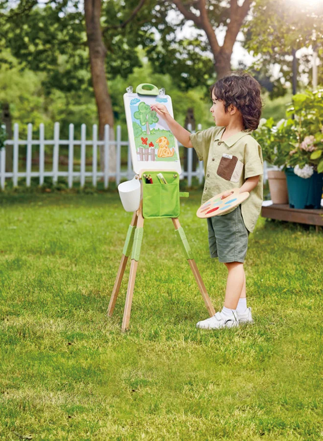 Hape Art Palette and Brush Kit, Creative and Development Toy, Perfect Easel Companion, Arts and Crafts, Multicolor