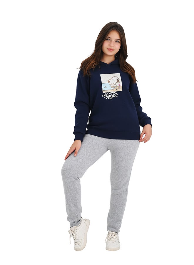 JOCKEY Girl Inner Fleece Snoopi Print Winter Pajama Set