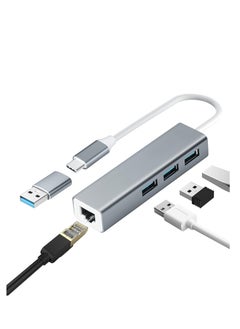 USB C to Ethernet Adapter, USB C to RJ45 Thunderbolt 3 Ethernet Adapter, 10/100Mbps Network LAN for MacBook Pro, MacBook Air, iPad Pro, Surface, Huawei Matebook, DELL XPS and More
