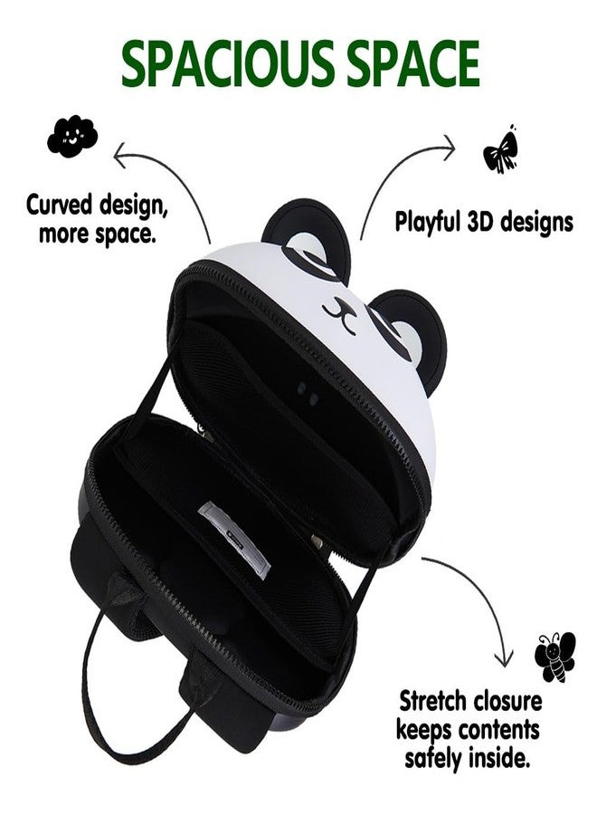 SID MAGIC 3D Panda Toddler Backpack - Bamboo Buddy Hard Shell Cute Animal School Bag - Lightweight, Ergonomic Preschool Daypack with Chest Strap & Breathable Mesh Back for Boys & Girls (2-6 Years) - Image 4