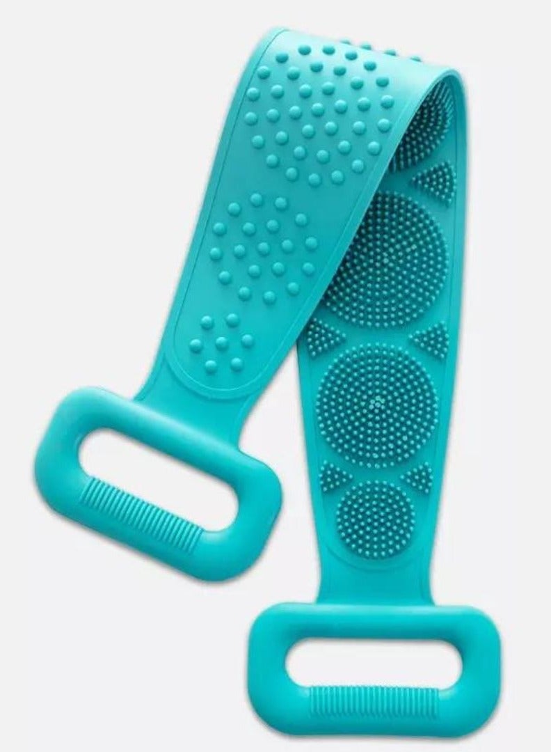 Prime Back Scrubber for Shower Bath Scrub Body Brush Silicone Back Brush Extra Long Exfoliating Body Scrubber With Handle, Deep Clean and Invigorate Skin, for Men and Women - Image 1
