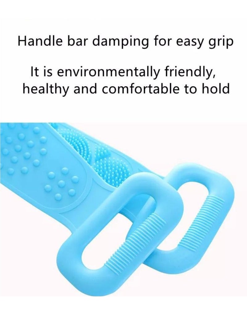 Prime Back Scrubber for Shower Bath Scrub Body Brush Silicone Back Brush Extra Long Exfoliating Body Scrubber With Handle, Deep Clean and Invigorate Skin, for Men and Women - Image 4