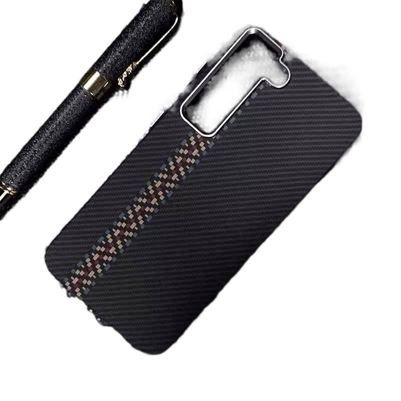 غطاء MagSafe | نسيج كيفلار | لـ Samsung S25 Ultra / Samsung S25 | أسود PC - Image 1