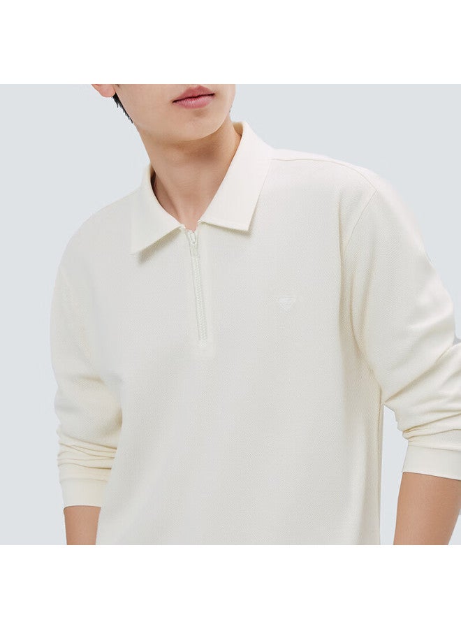 Septwolves Men's Long-sleeve T-shirt, Autumn Season, 3a Antibacterial Polo Collar, Business Casual Fashion Versatile Menswear Top Clothing Accessory