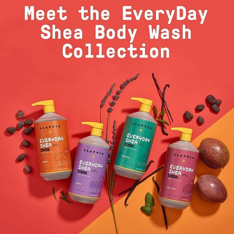 Alaffia Everyday Shea Body Wash, Naturally Helps Moisturize and Cleanse Without Stripping Natural Oils with Fair Trade Shea Butter, Neem, and Coconut Oil Vanilla Mint 32 fl oz - 2 Pack - Image 3