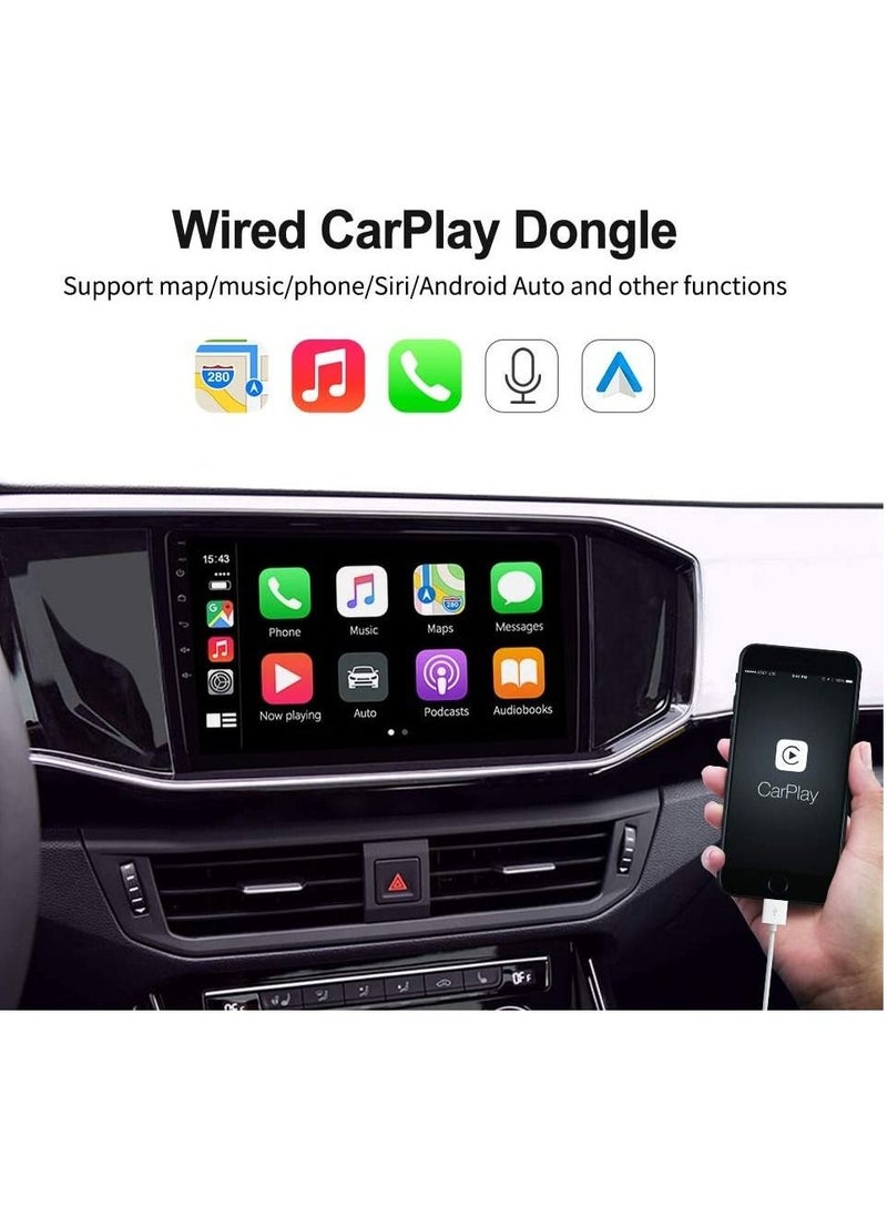 XICEN - Wired CarPlay Dongle for Car Screen with Android System 4.4.2 or Above Support Android Auto Mirroring USB Connect SIRI Voice Control Google Maps Upgrade (White) - Image 1
