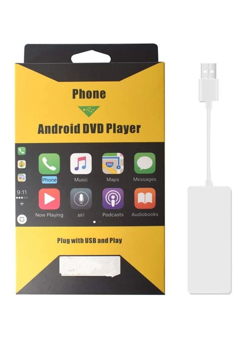 XICEN - Wired CarPlay Dongle for Car Screen with Android System 4.4.2 or Above Support Android Auto Mirroring USB Connect SIRI Voice Control Google Maps Upgrade (White) - Image 1