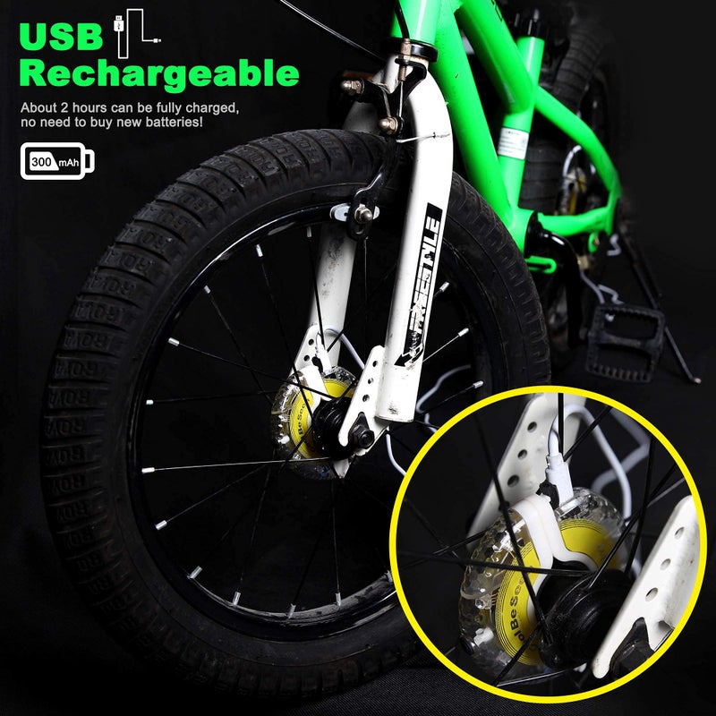 DAWAY Rechargeable Bike Wheel Light - A16 Cool Led Bicycle Tire Light for Kids Adults, 1 Pack, Safety Bike Hub Accessories for Boys Girls Men Women, Waterproof Bright Spoke Light, Fun Cycling Gifts - Image 3