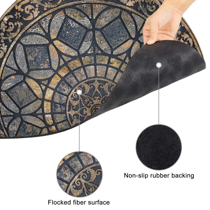 CHICHIC Entrance Door Mat Large 24 x 36 Inch Entry Way Doormat Front Door Rugs Outdoors Heavy Duty Welcome Mat Non Slip Rubber Back Low Profile for Garage, Patio, High Traffic Area, Grey - Image 4