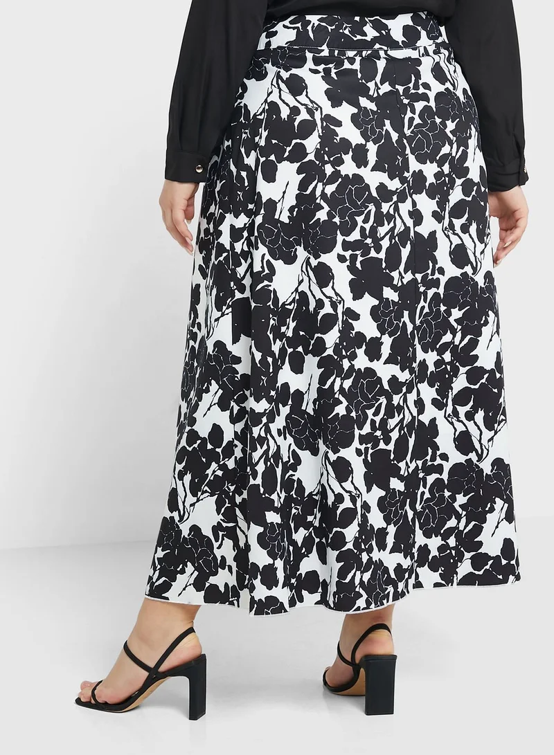 Ella Plus Floral Print Skirt