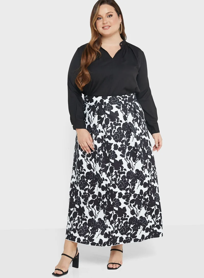 Ella Plus Floral Print Skirt