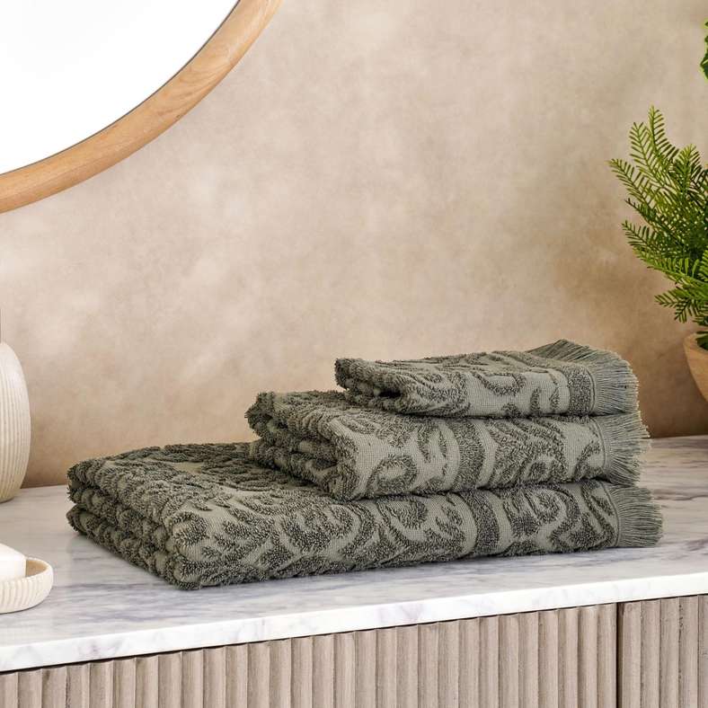 Pan Home Olive Jacquard Hand Towel 50x90 cm - Image 4