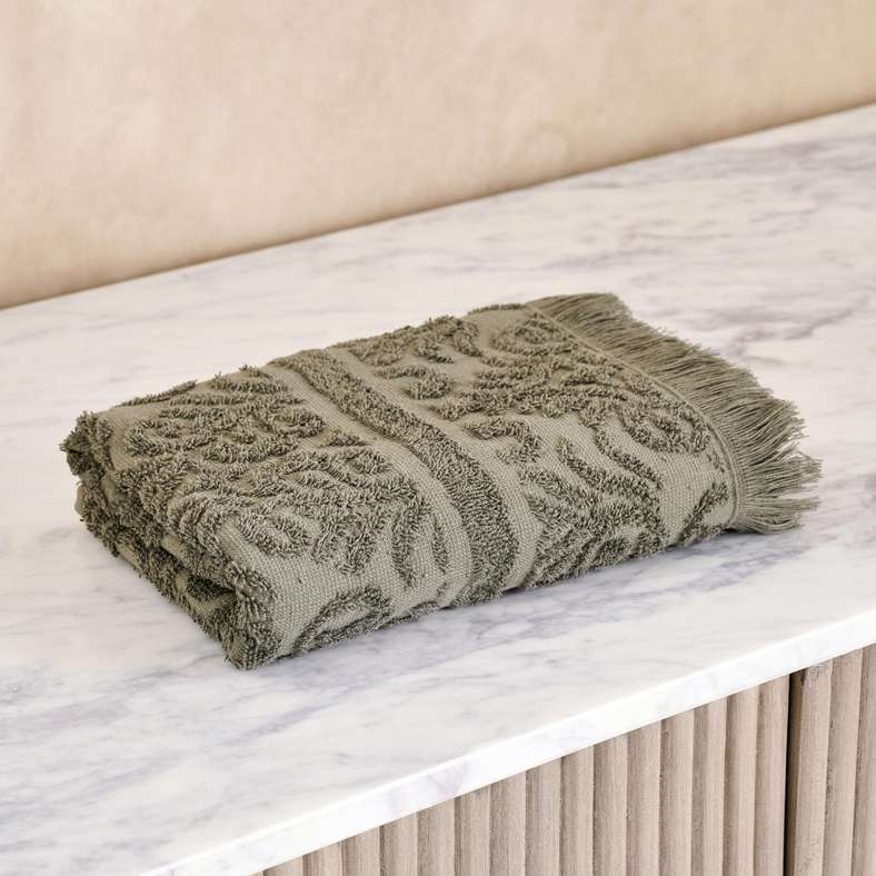 Pan Home Olive Jacquard Hand Towel 50x90 cm - Image 2