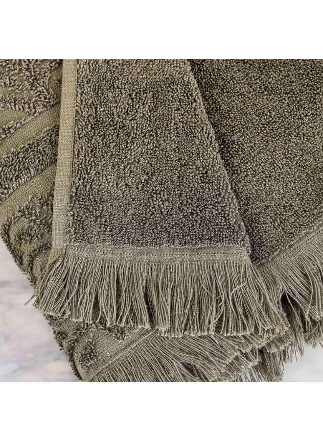 Pan Home Olive Jacquard Hand Towel 50x90 cm - Image 3