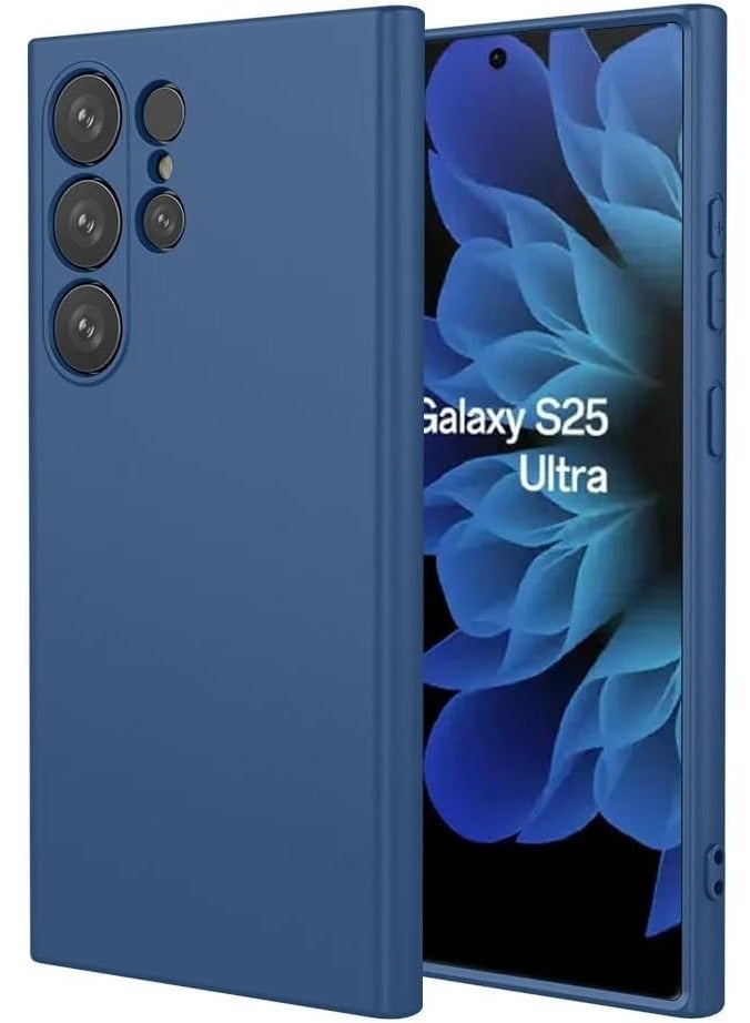 VKL Compatible with Galaxy S25 Ultra 2025 Case Liquid Silicone, Soft Smooth Touch Galaxy S25 Ultra Phone Case Silicone Shockproof Thin Cover (Navy Blue)