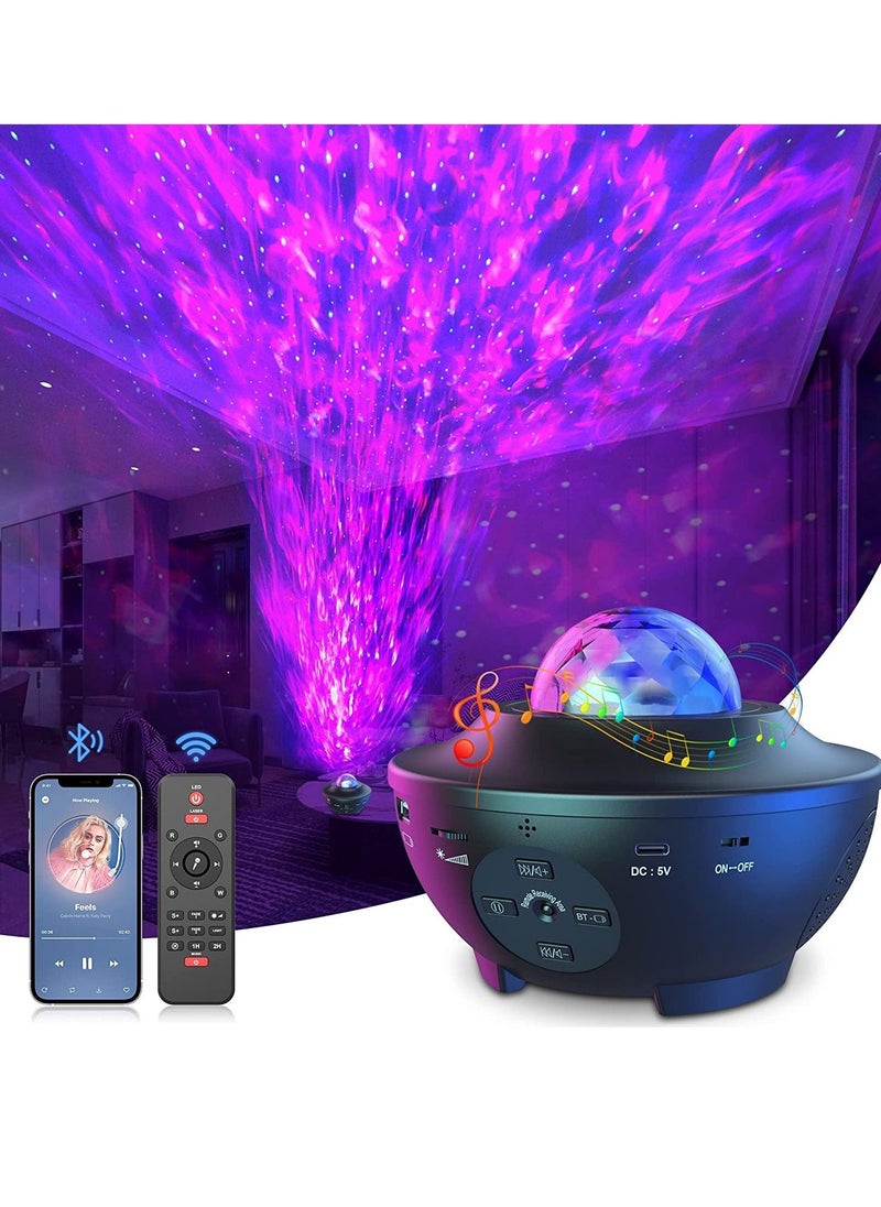 Generic - Galaxy Projector Mexllex Star Projector with Remote Control Night Light Projector with Timer Bluetooth USB Colour Changing Music Night Light - Image 1