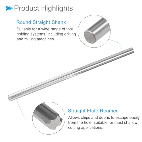CoCud Chucking Reamer, 2.2mm Cutting Dia.4 Flutes H7, Tungsten Carbide Milling Cutting Tool - (Applications: for Screw Machines, Turret Lathes, Drill Presses) - Image 4