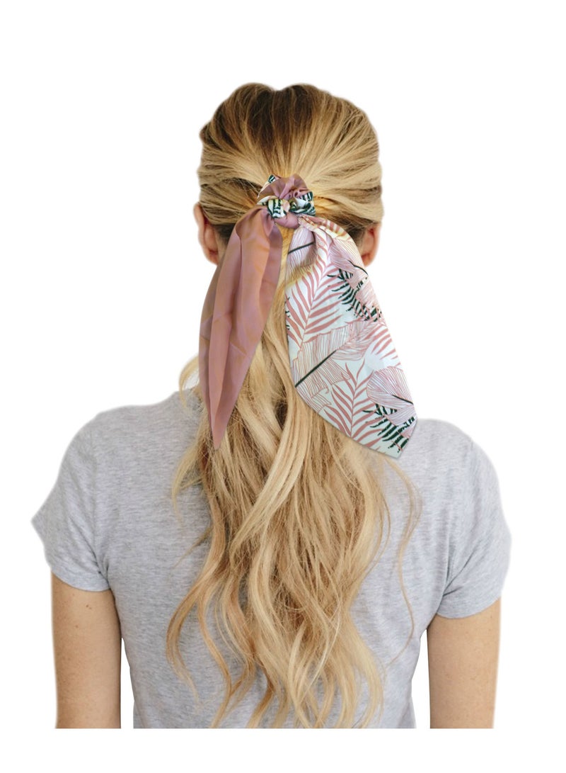 Alissa 2-Pcs Ribbon Bow Scrunchies Hair Bands - Image 3