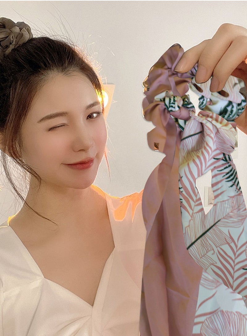 Alissa 2-Pcs Ribbon Bow Scrunchies Hair Bands - Image 4
