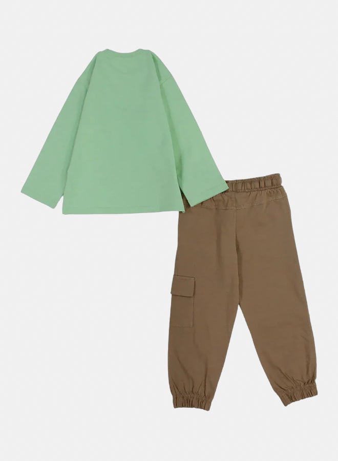 دريم طقم بيجامة أولادي قطن بتصميم تخييم ممتع - Image 2