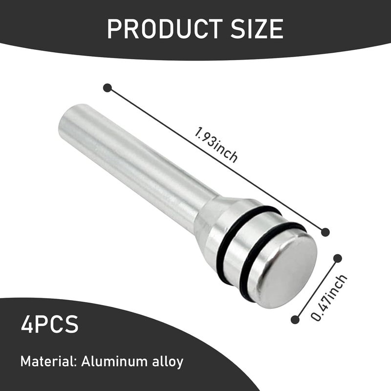 AutoBizarre Car Door Lock Knobs Aluminum Alloy Inner Door Lock Pull Pins for Car Decoration Universal for All Cars (Silver) - Image 2