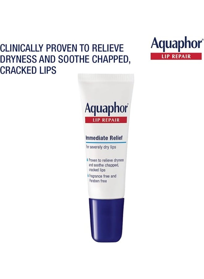 Aquaphor Lip Repair Tubes, Lip Ointment for Chapped Lips, Moisturizing Lip Balm, Two 0.35 ounce tubes - Image 2