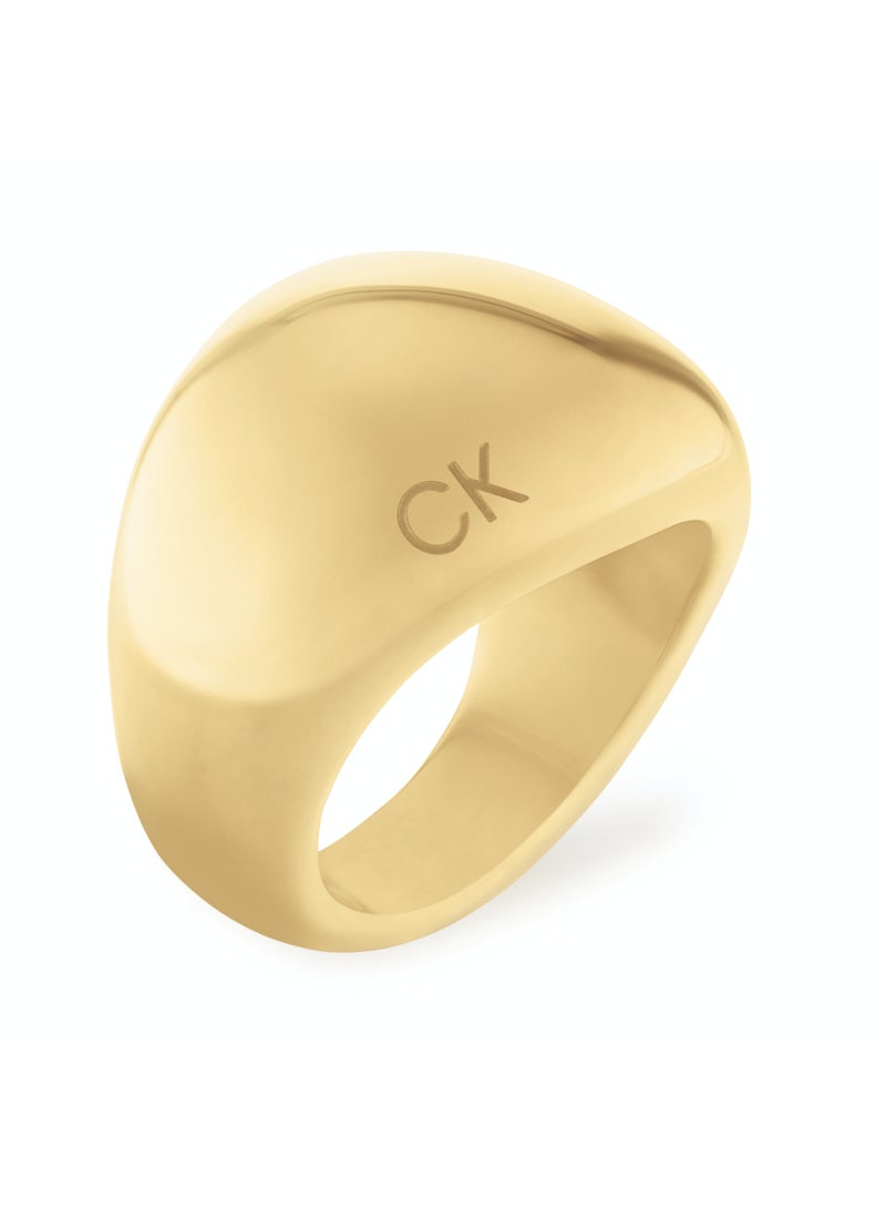 CALVIN KLEIN خاتم نسائي من مجوهرات كالفن كلاين بأشكال عضوية مرحة - 35000441B - Image 1