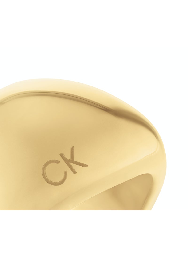 CALVIN KLEIN خاتم نسائي من مجوهرات كالفن كلاين بأشكال عضوية مرحة - 35000441B - Image 3