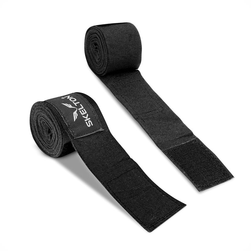 SKELETON Stretchable Support Hand wrap, Workout/Boxing & Punching Great for MMA | Muay Thai | Martial Arts, Wrist Support for Adults | (Black) - Image 2
