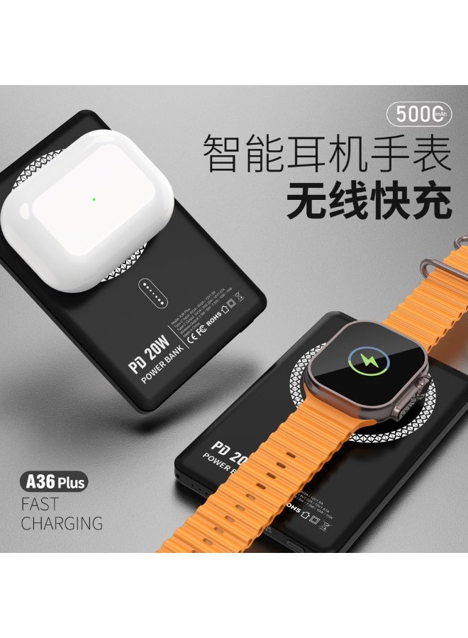 Nine 15W Wireless Magnetic Line Power A36 Plus - Black - Image 2