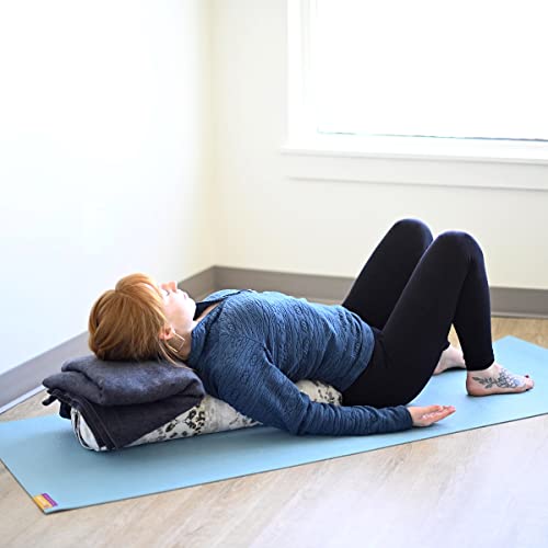 Hugger Mugger Junior Yoga Bolster - Black - Narrower Profile, Very Firm, Great for Smaller Yogis, Heart-Opening poses or Under the Knees, Handmade in USA - Image 3