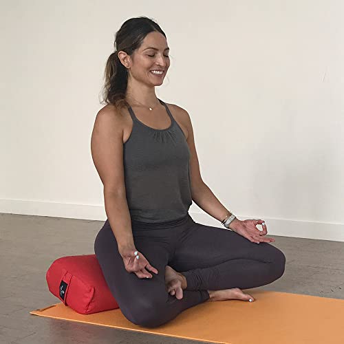 Hugger Mugger Junior Yoga Bolster - Black - Narrower Profile, Very Firm, Great for Smaller Yogis, Heart-Opening poses or Under the Knees, Handmade in USA - Image 5