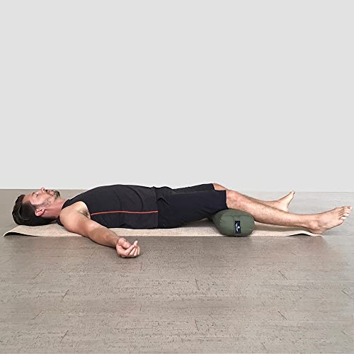 Hugger Mugger Junior Yoga Bolster - Black - Narrower Profile, Very Firm, Great for Smaller Yogis, Heart-Opening poses or Under the Knees, Handmade in USA - Image 4