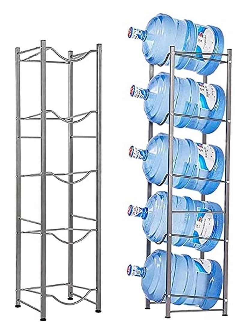 Water Bottle Storage Stand, 5 Tier Heavy Duty Water Cooler Jug Storage Rack, Detachable Water Dispenser Stand, Water Bottle Holder Organizer（XM_439(5 tier)） - Image 2